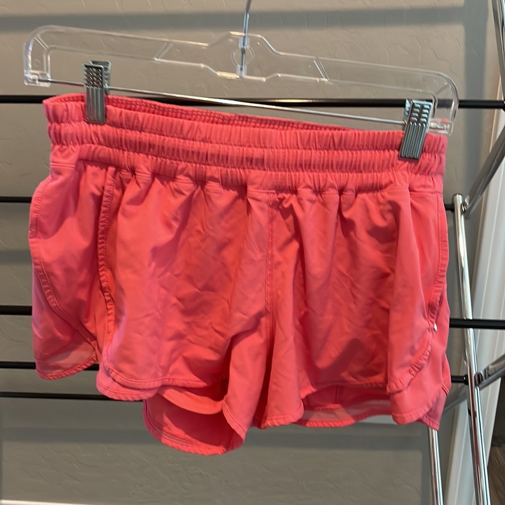 Lululemon pink running shorts. Liner. Size 8